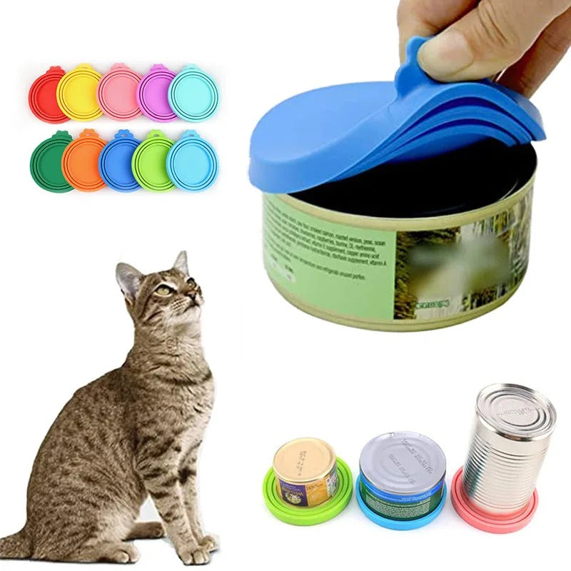 Pet Can Cover & Spoon Set – Reusable Lid & Scoop for Dog & Cat Food Cans