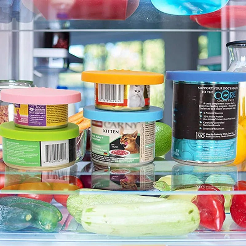 Pet Can Cover & Spoon Set – Reusable Lid & Scoop for Dog & Cat Food Cans