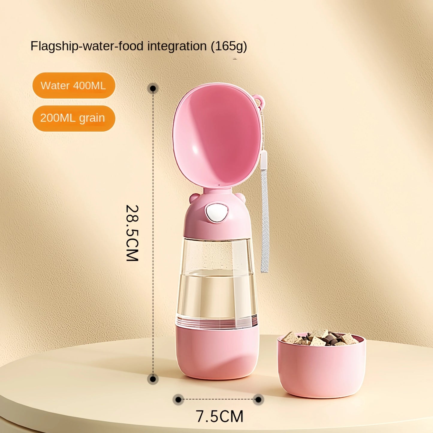 Portable Water Bowl + Food Dispenser