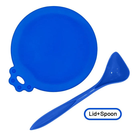 Pet Can Cover & Spoon Set – Reusable Lid & Scoop for Dog & Cat Food Cans